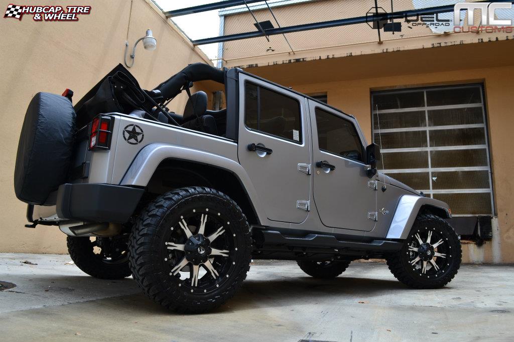vehicle gallery/jeep wrangler fuel nutz d541 20X9  Black & Machined wheels and rims