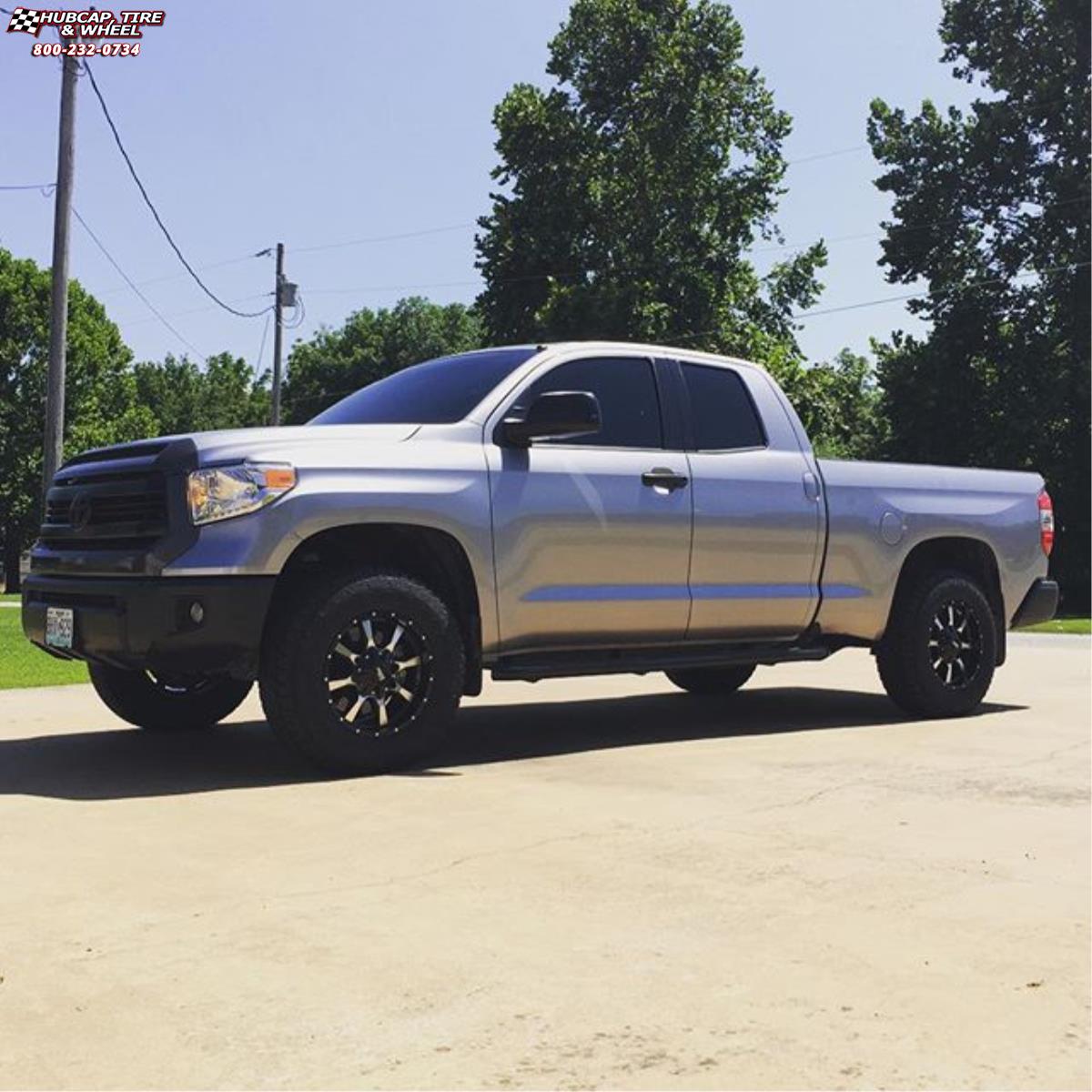 vehicle gallery/2016 toyota tundra moto metal mo970  Gloss Black Machined Face wheels and rims