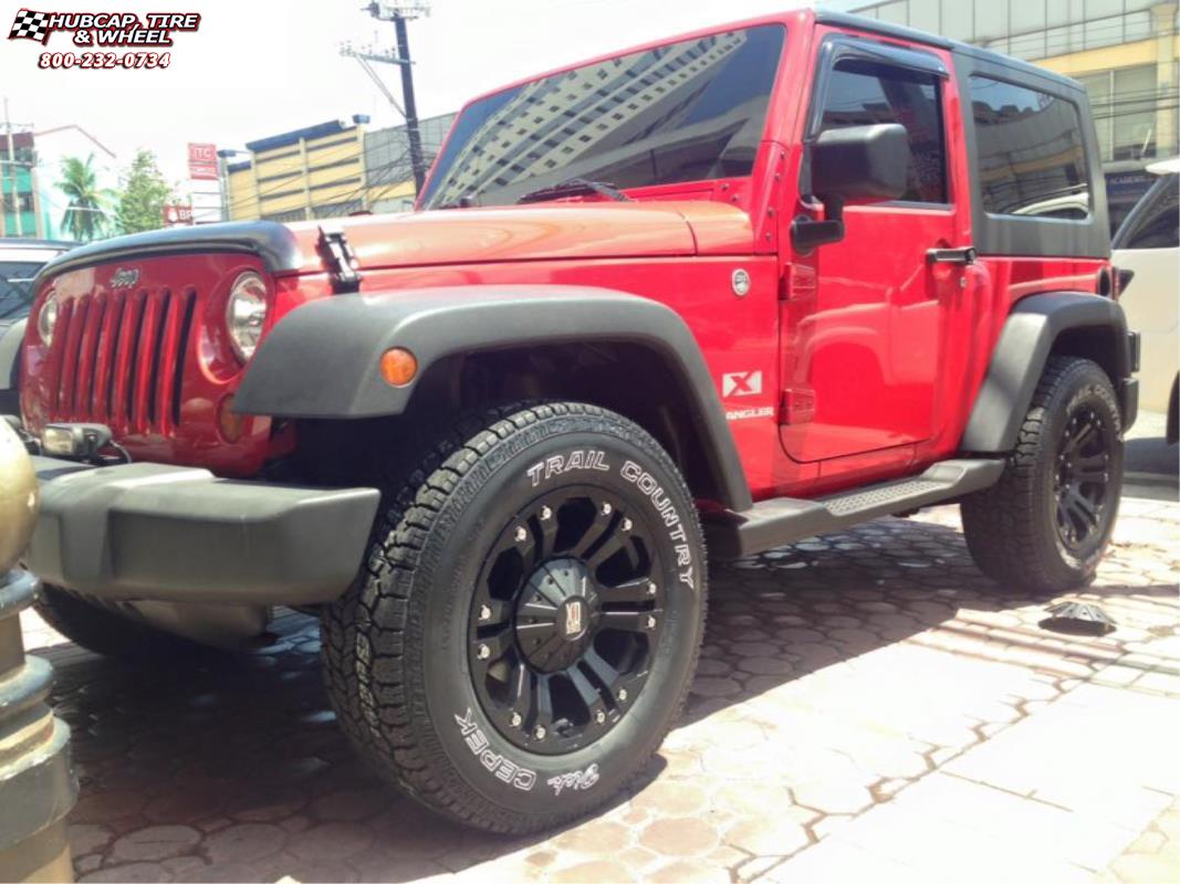 vehicle gallery/jeep wrangler xd series xd778 monster x  Matte Black wheels and rims