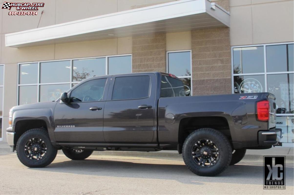 vehicle gallery/chevrolet silverado 1500 xd series xd778 monster x  Matte Black wheels and rims