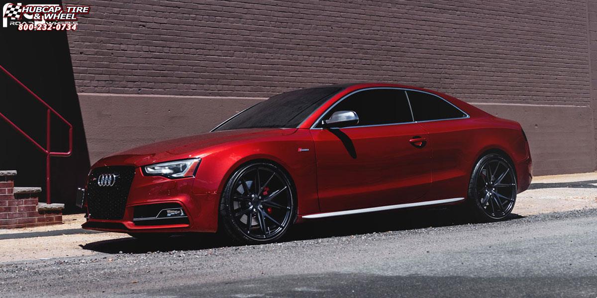 vehicle gallery/audi s5 niche misano m117 20x105  Satin Black wheels and rims