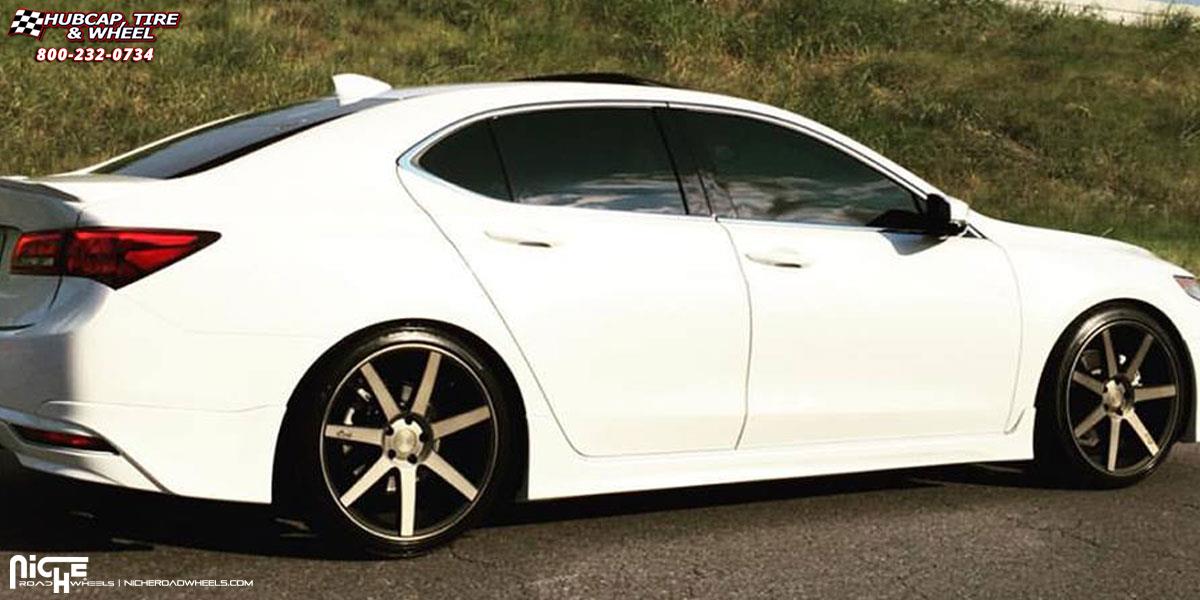 vehicle gallery/acura tlx niche verona m150 20x9  Black & Machined with Dark Tint wheels and rims