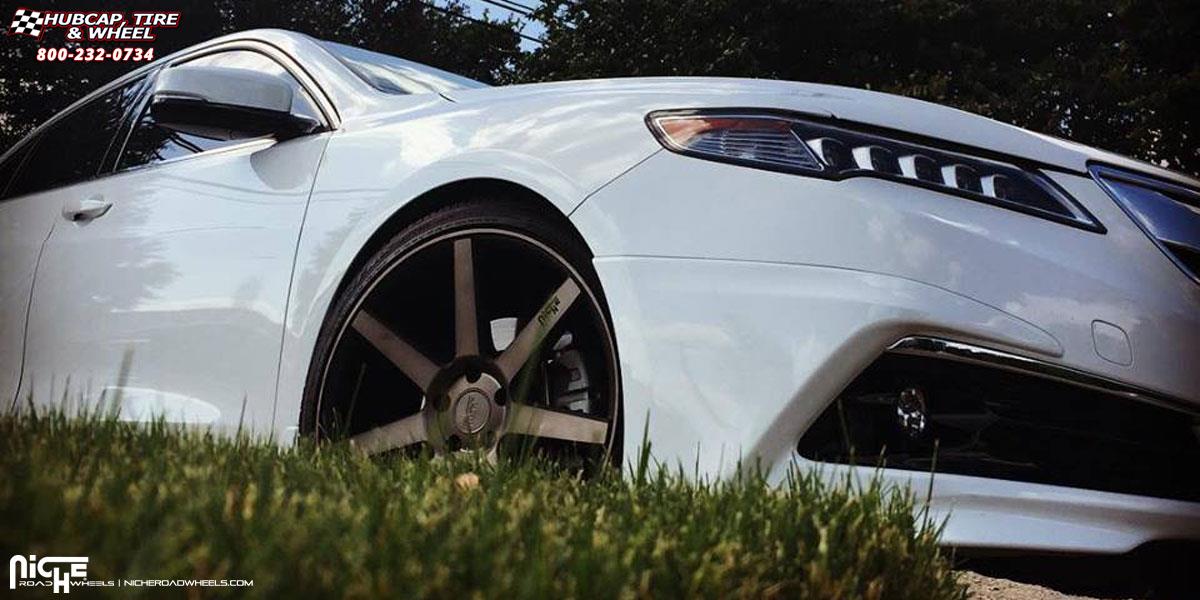 vehicle gallery/acura tlx niche verona m150 20x9  Black & Machined with Dark Tint wheels and rims