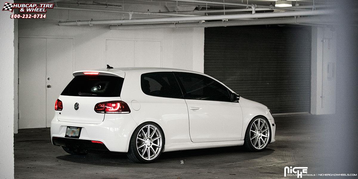 vehicle gallery/volkswagen golf niche essen m146 19x85  Silver & Machined wheels and rims