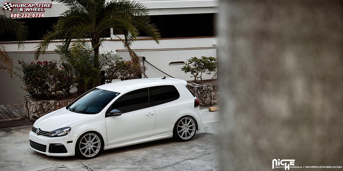 vehicle gallery/volkswagen golf niche essen m146 19x85  Silver & Machined wheels and rims