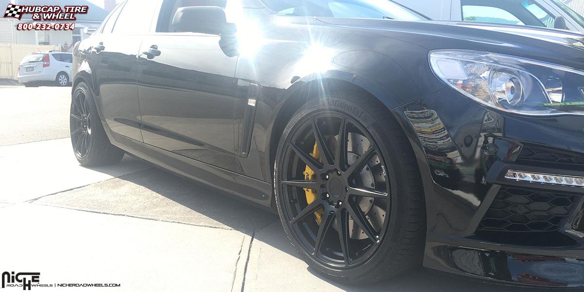 vehicle gallery/holden commodore gts niche essen m147 20x9  Matte Black wheels and rims