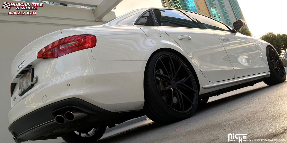 vehicle gallery/audi s4 niche misano m117 20x9  Satin Black wheels and rims