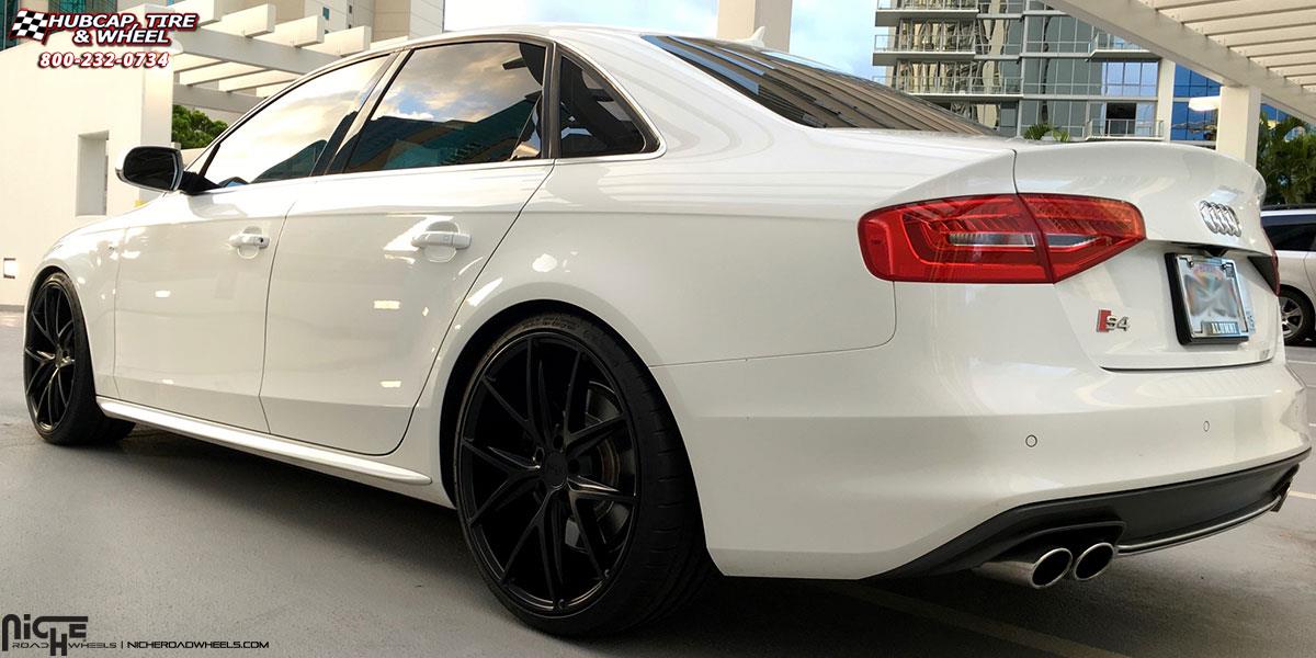 vehicle gallery/audi s4 niche misano m117 20x9  Satin Black wheels and rims