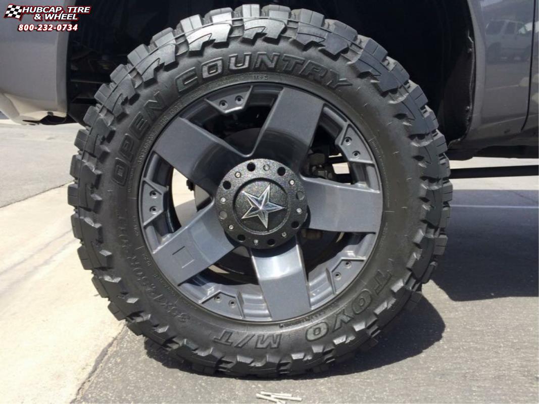 vehicle gallery/2008 nissan titan xd series xd775 rockstar 20x10 Matte Black wheels and rims