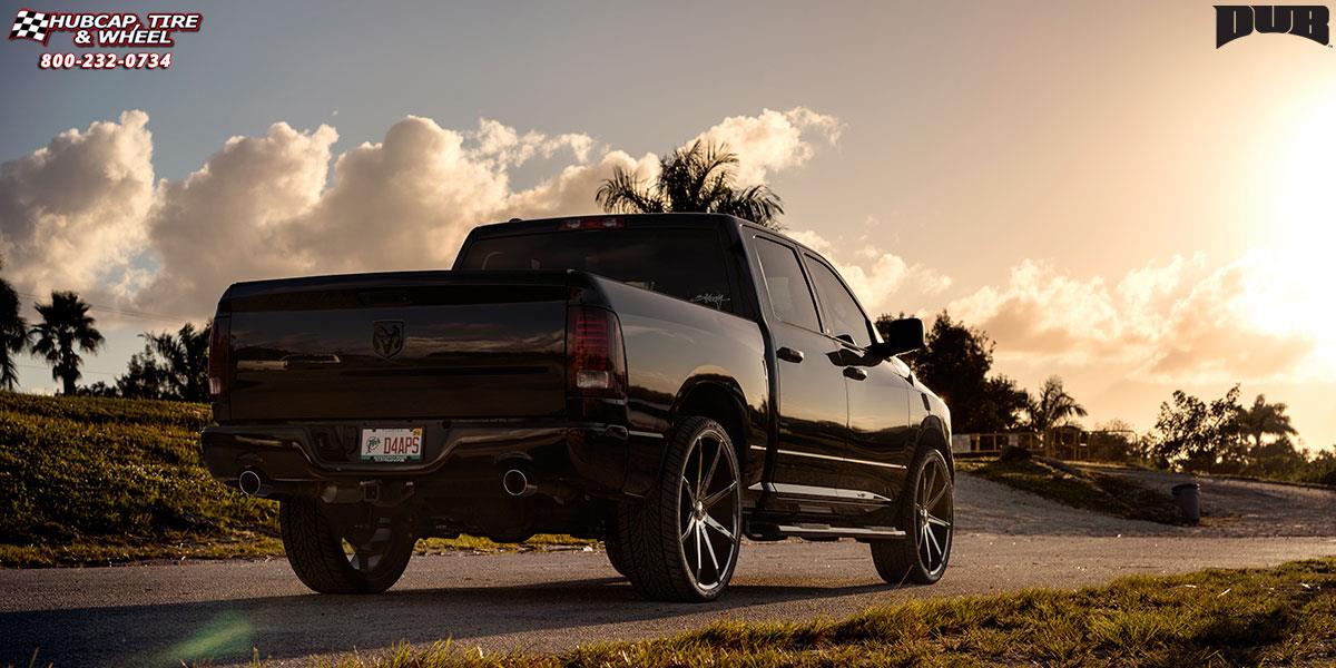 vehicle gallery/dodge ram 1500 dub push s110 26X10  Gloss Black wheels and rims