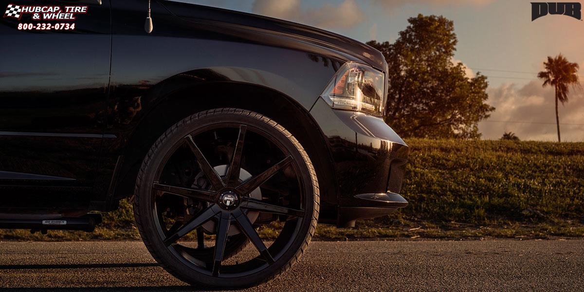 vehicle gallery/dodge ram 1500 dub push s110 26X10  Gloss Black wheels and rims