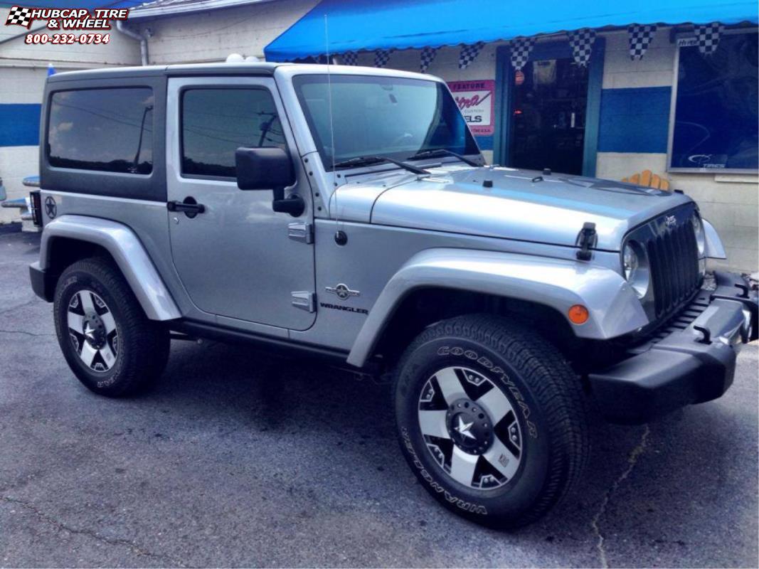 vehicle gallery/jeep wrangler xd series xd775 rockstar x  Matte Black Machined wheels and rims