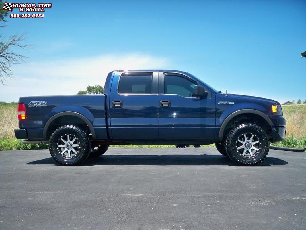 vehicle gallery/2006 ford f 150 xd series xd798 addict  Matte Black Machined wheels and rims