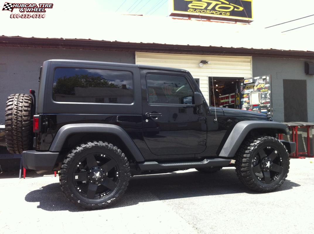 vehicle gallery/jeep wrangler xd series xd775 rockstar x  Matte Black wheels and rims