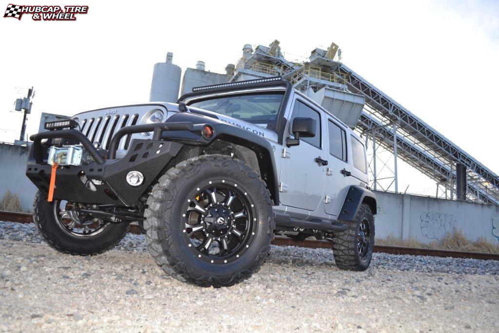 vehicle gallery/jeep wrangler fuel krank d517 20X9  Matte Black & Milled wheels and rims