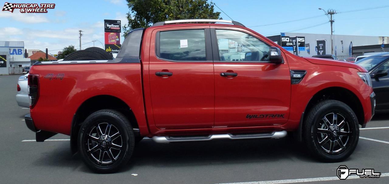 vehicle gallery/ford ranger fuel maverick d262 0X0  Black & Milled wheels and rims