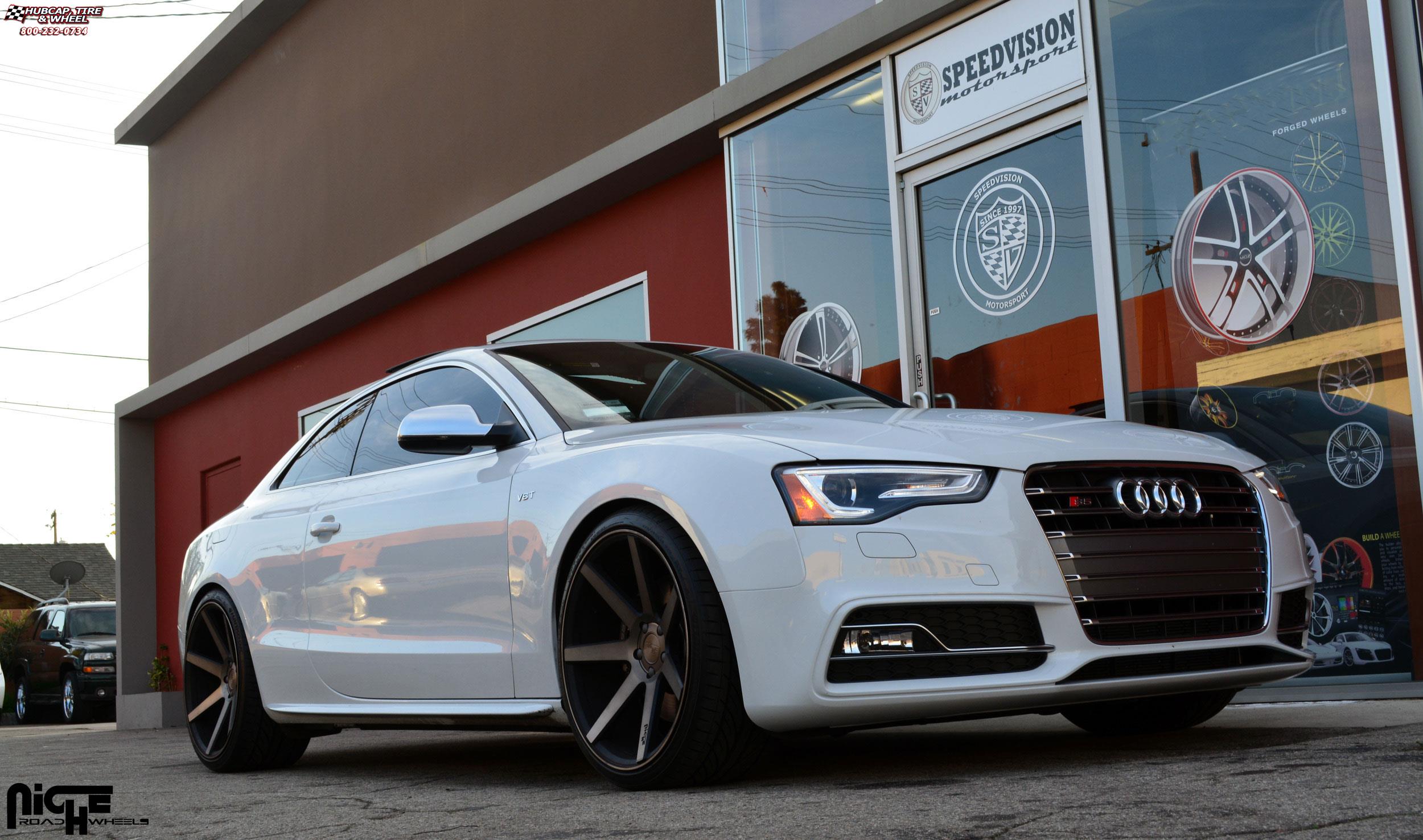 vehicle gallery/audi s5 niche verona m150 20x105  Black & Machined with Dark Tint wheels and rims