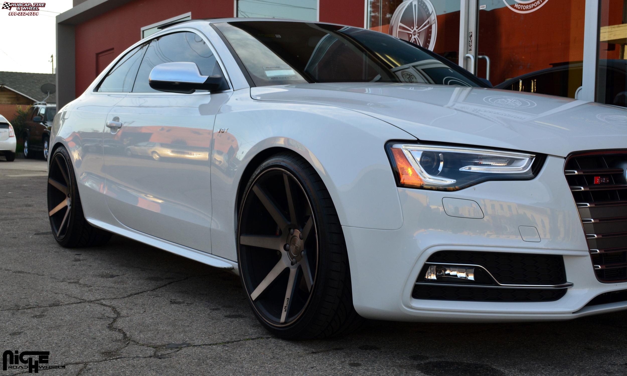 vehicle gallery/audi s5 niche verona m150 20x105  Black & Machined with Dark Tint wheels and rims