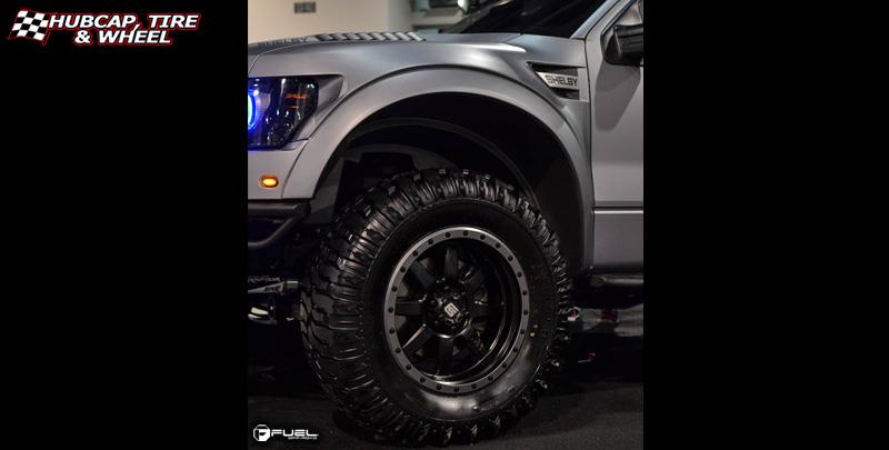 vehicle gallery/ford f 150 fuel trophy d551 20X9  Matte Black w/ Anthracite Ring wheels and rims