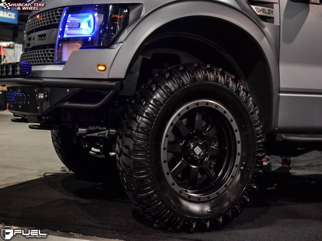 vehicle gallery/ford f 150 fuel trophy d551 20X9  Matte Black w/ Anthracite Ring wheels and rims