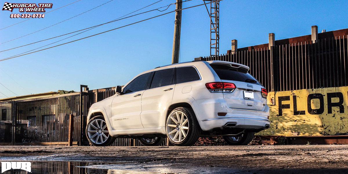 vehicle gallery/jeep grand cherokee dub shot calla s121 22X10.5  Brushed White Face | Color Match Windows wheels and rims