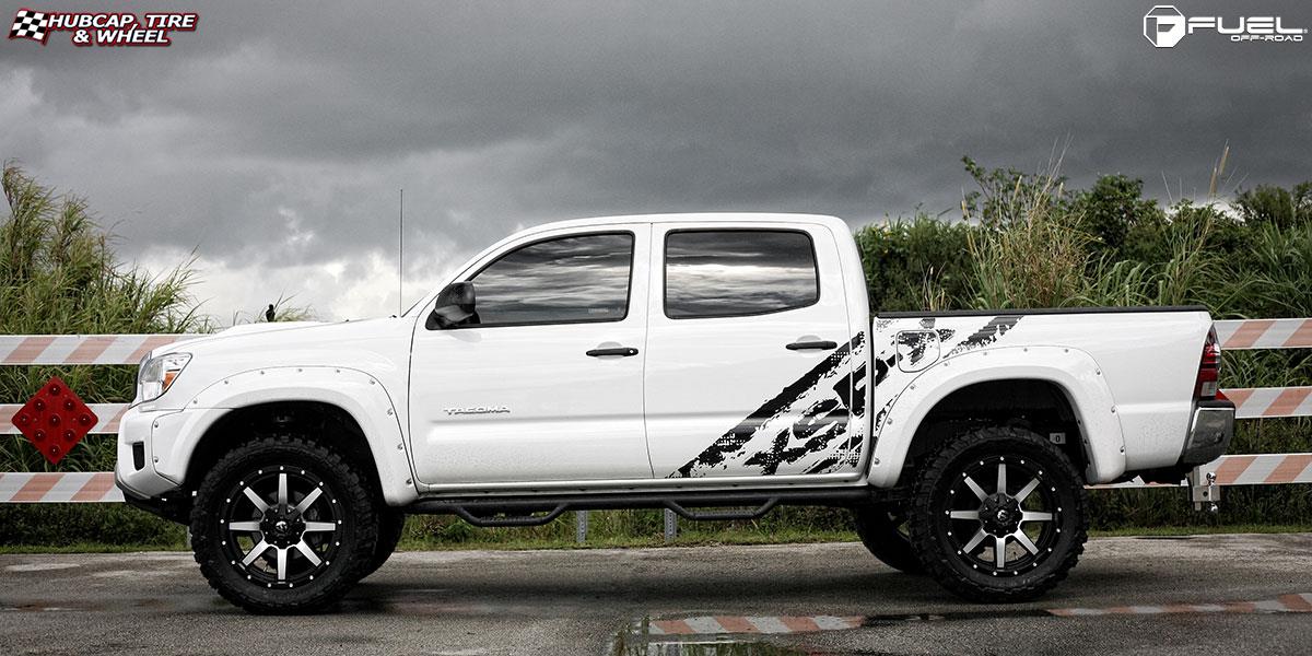 vehicle gallery/toyota tacoma fuel maverick d537 20X9 Matte Black & Machined Face wheels and rims
