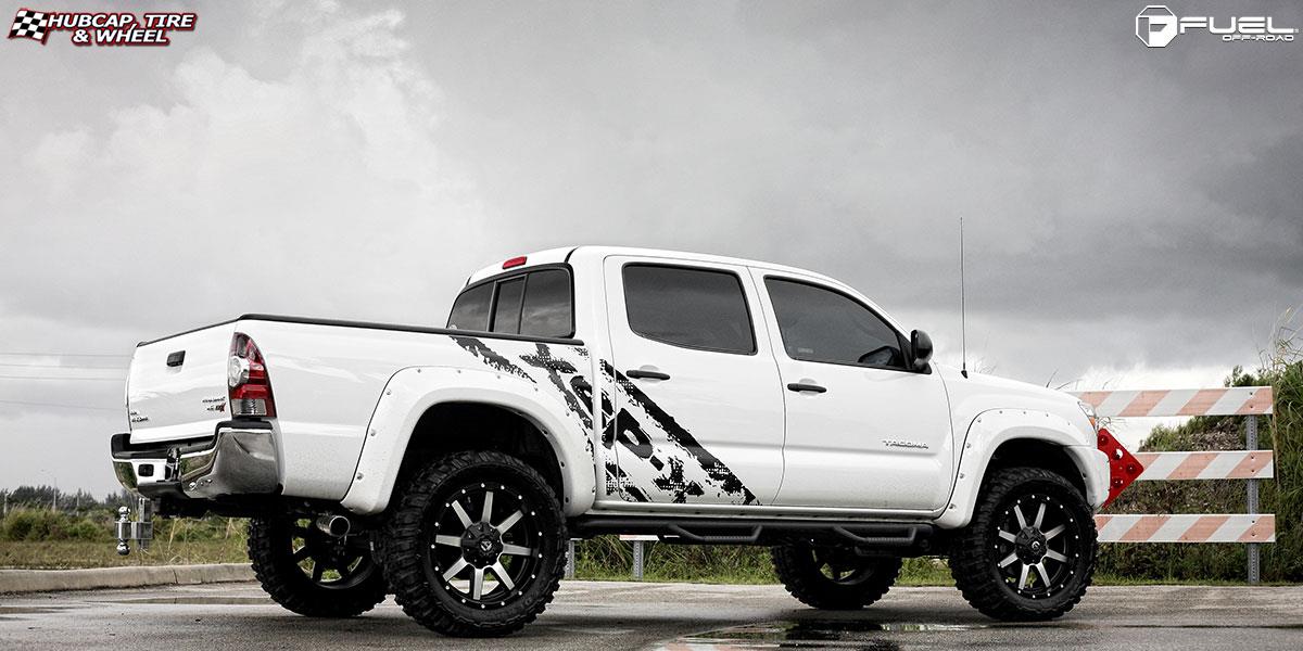 vehicle gallery/toyota tacoma fuel maverick d537 20X9 Matte Black & Machined Face wheels and rims