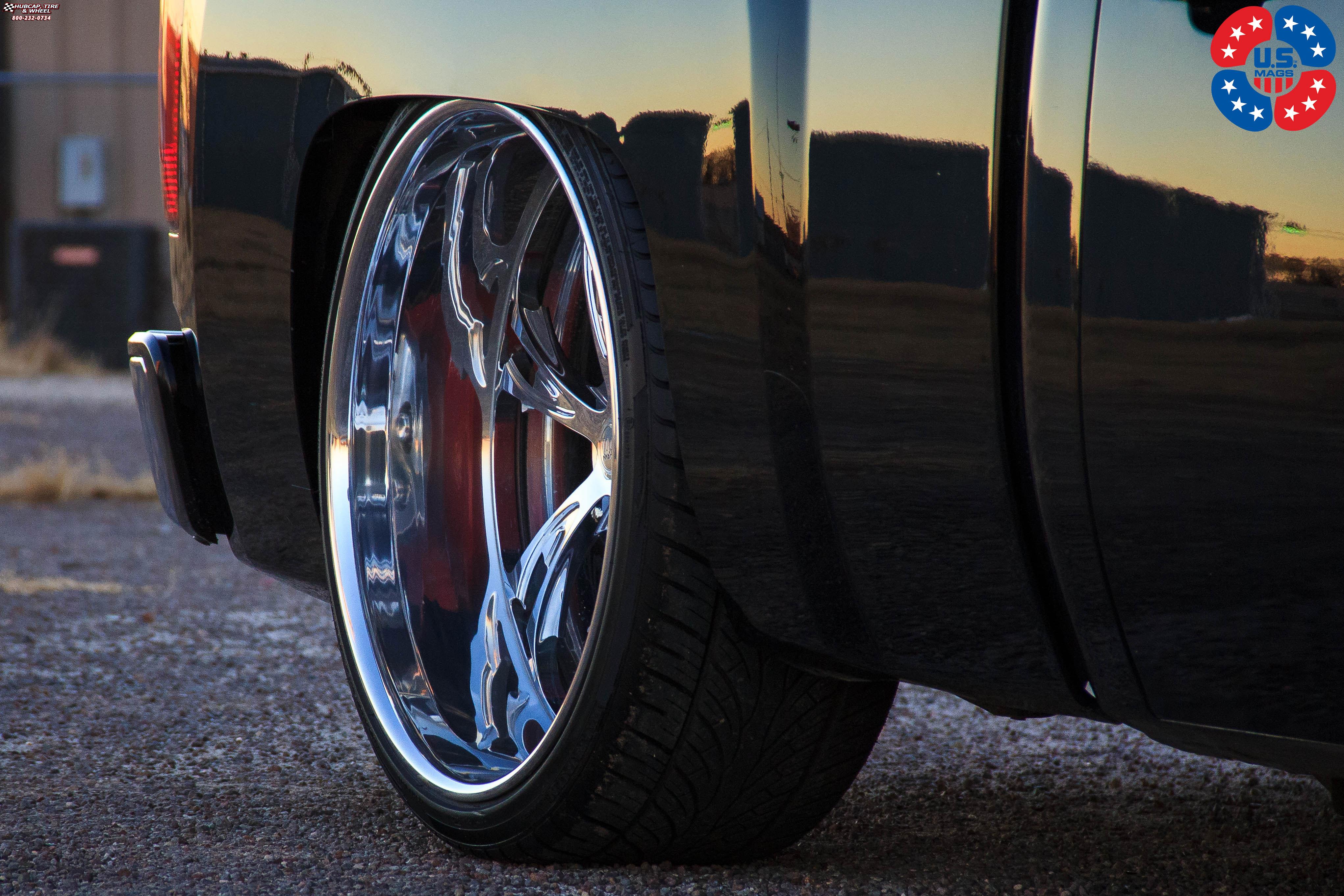 vehicle gallery/chevrolet silverado 1500 us mags cartel 6 u454 24X9  Polished wheels and rims