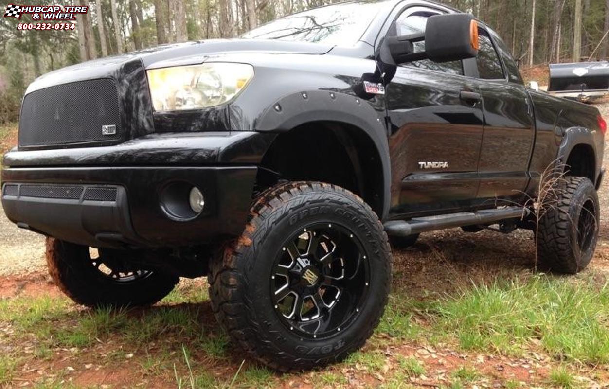 vehicle gallery/2009 toyota tundra xd series xd825 buck 25  Gloss Black Milled wheels and rims