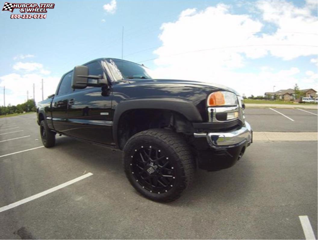 vehicle gallery/gmc sierra 1500 xd series xd820 grenade  Satin Black wheels and rims