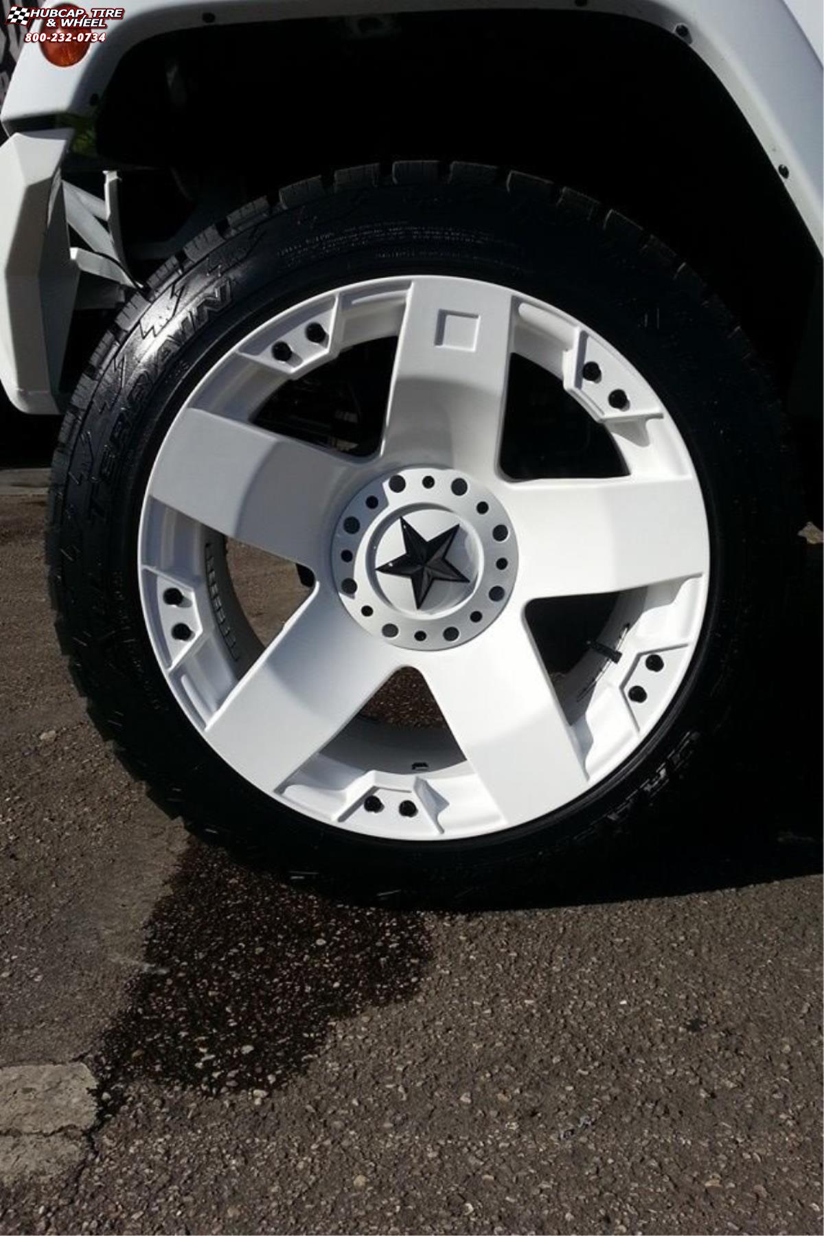 vehicle gallery/jeep wrangler xd series xd775 rockstar x  White wheels and rims