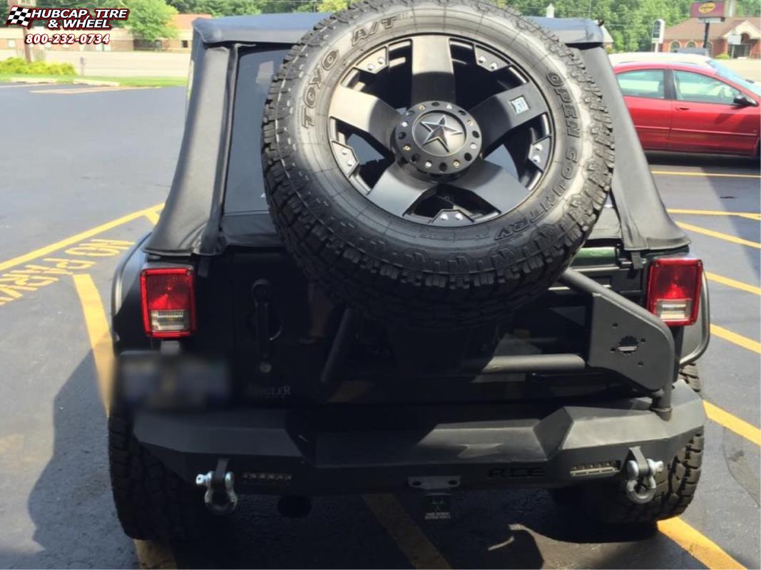 vehicle gallery/jeep wrangler xd series xd775 rockstar x  Matte Black wheels and rims