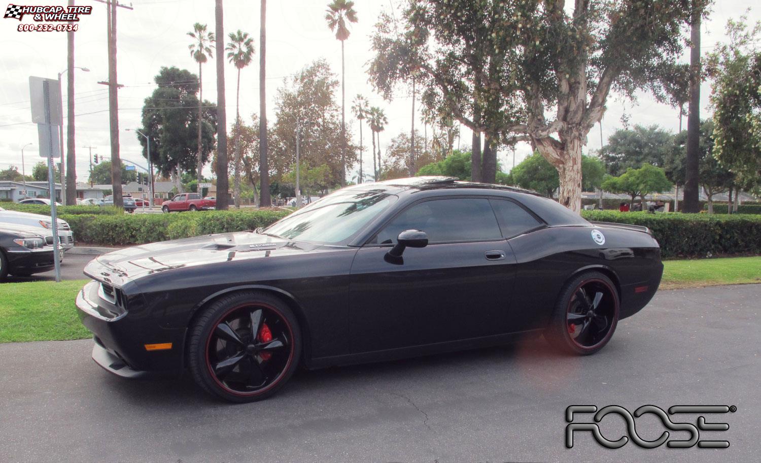 vehicle gallery/2010 dodge challenger srt8 foose legend f104 22X0  Gloss Black with Lip Groove wheels and rims