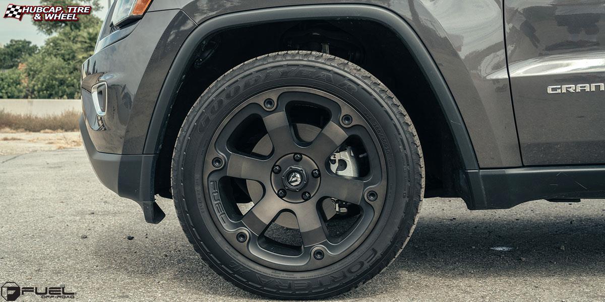 vehicle gallery/jeep grand cherokee fuel beast d564 20X9  Black & Machined with Dark Tint wheels and rims