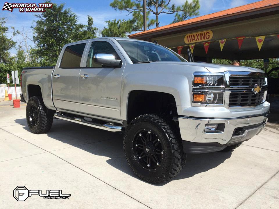 vehicle gallery/chevrolet silverado fuel hostage d531 20X9  Matte Black wheels and rims