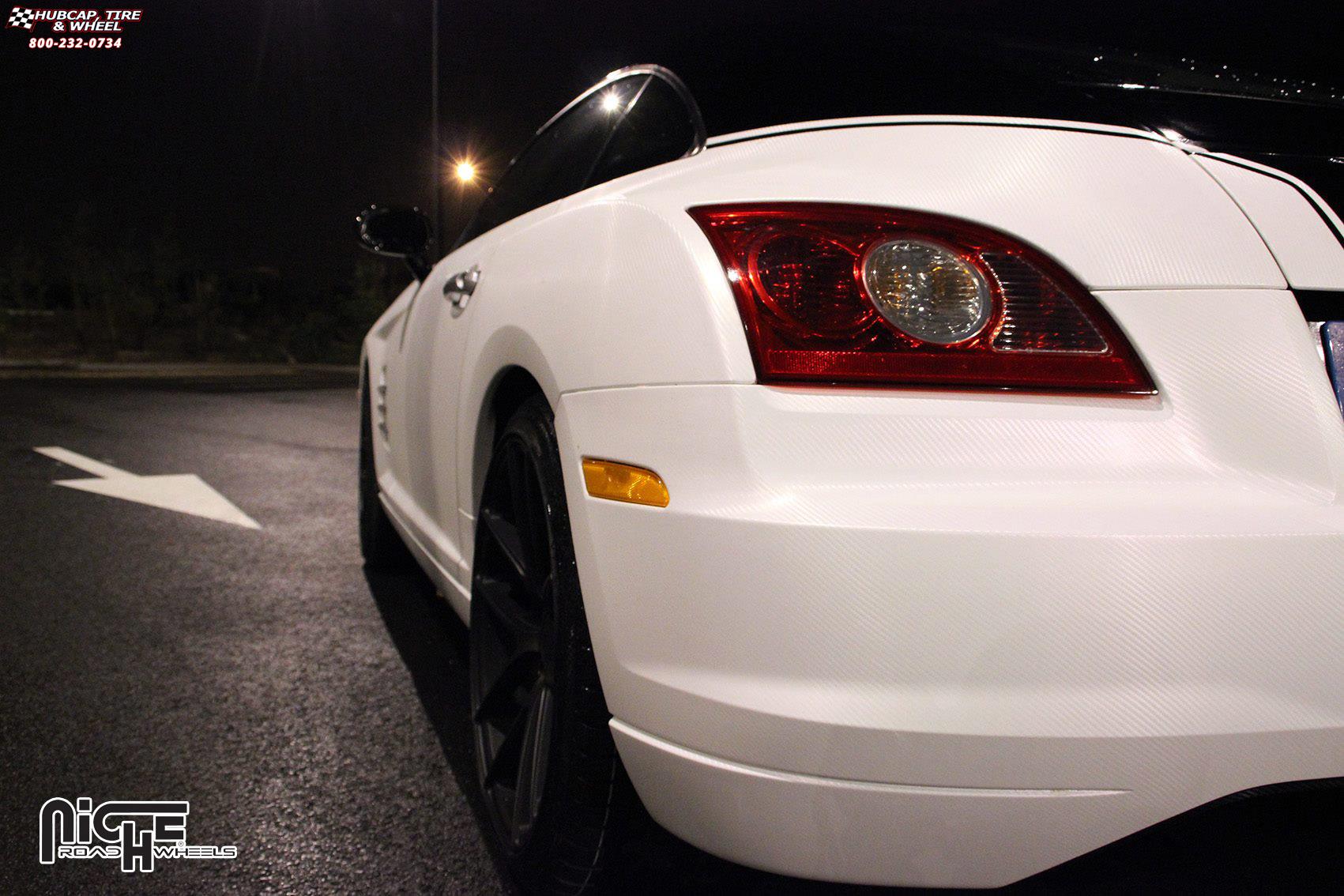 vehicle gallery/chrysler crossfire niche targa m130  Black & Machined with Dark Tint wheels and rims