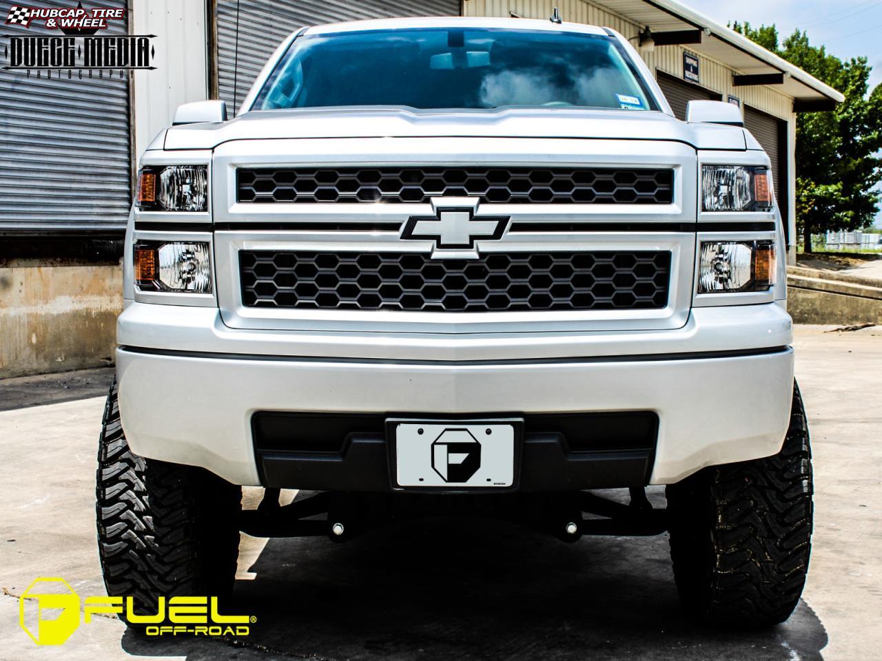 vehicle gallery/chevrolet silverado fuel maverick d262 22X12 Black & Milled wheels and rims