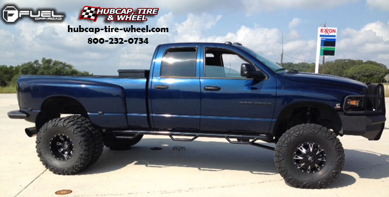 vehicle gallery/dodge ram 3500 fuel throttle d513 17x65  Matte Black Milled wheels and rims