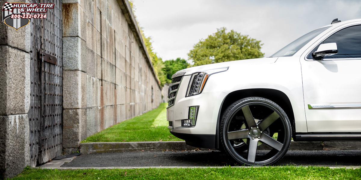 vehicle gallery/cadillac escalade dub baller s116 26X10  Black & Machined with Dark Tint wheels and rims