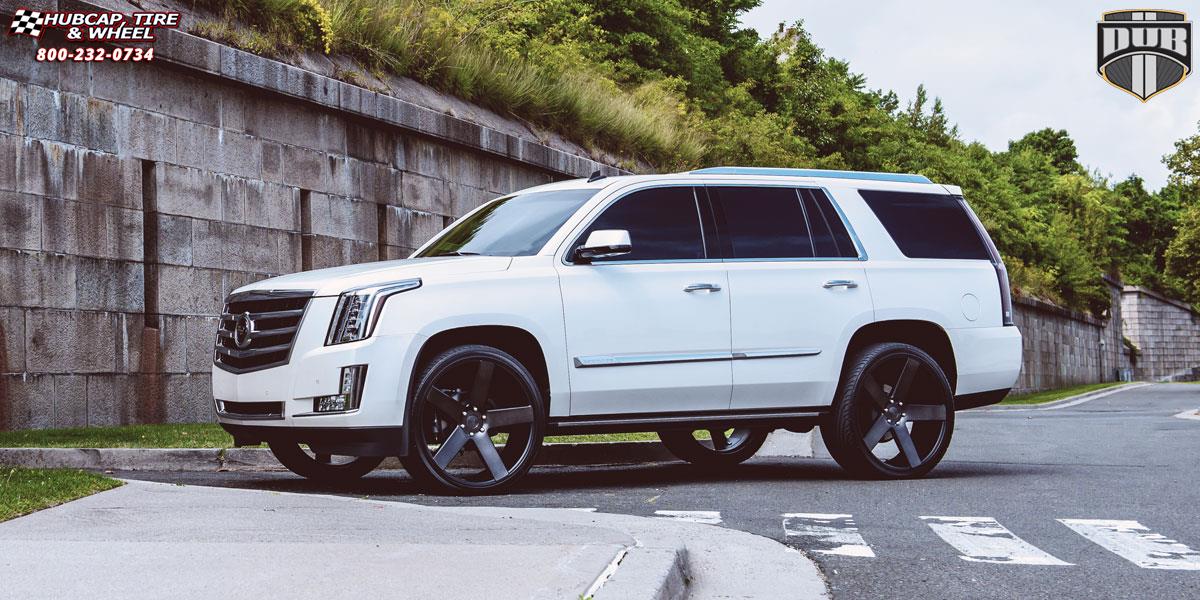 vehicle gallery/cadillac escalade dub baller s116 26X10  Black & Machined with Dark Tint wheels and rims