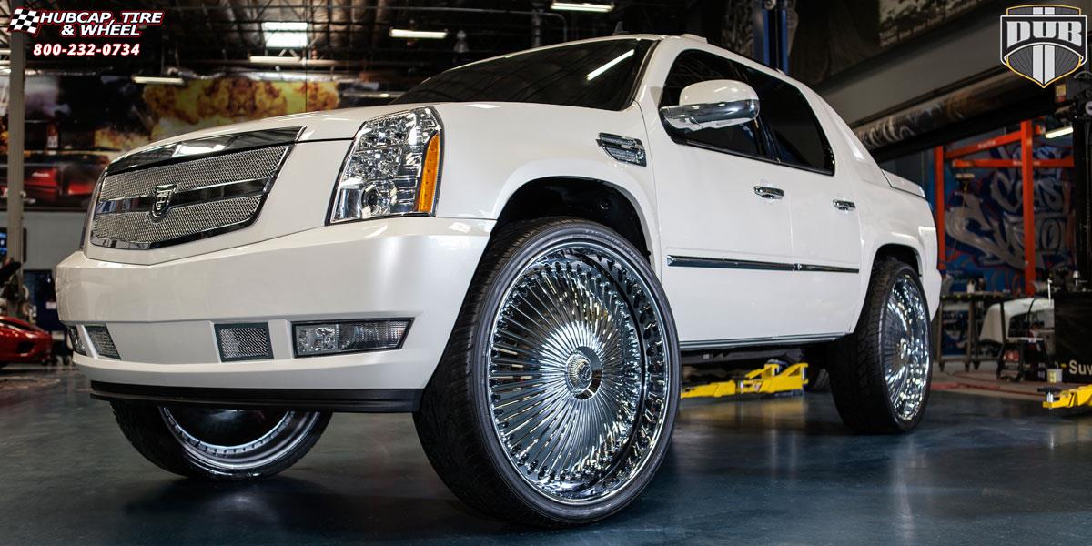 vehicle gallery/cadillac escalade dub s777 bellagio 32X10  Chrome wheels and rims