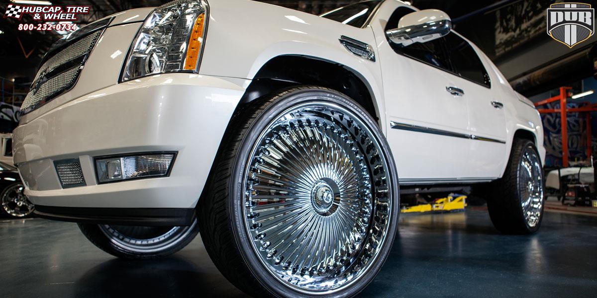 vehicle gallery/cadillac escalade dub s777 bellagio 32X10  Chrome wheels and rims