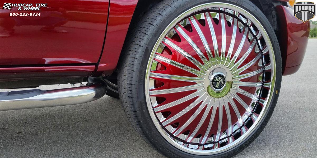 vehicle gallery/chevrolet tahoe dub s723 boogee 30X10  Chrome wheels and rims