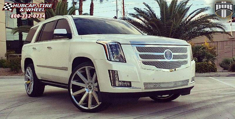 vehicle gallery/cadillac escalade dub shot calla s120 26X10  Chrome wheels and rims