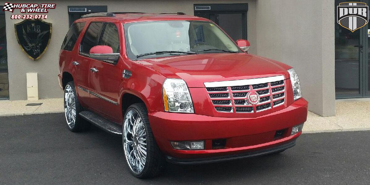 vehicle gallery/cadillac escalade dub suave s140 28X10  Chrome wheels and rims