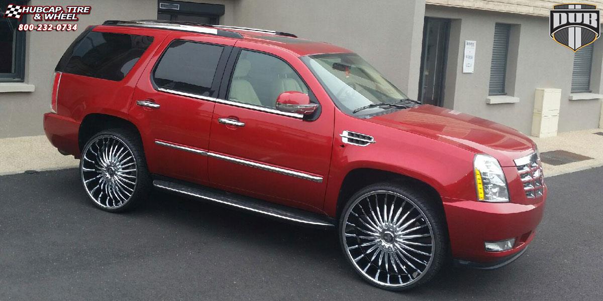 vehicle gallery/cadillac escalade dub suave s140 28X10  Chrome wheels and rims