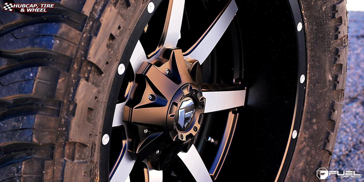 vehicle gallery/ford f 250 super duty fuel maverick d537 22X10 Matte Black & Machined Face wheels and rims