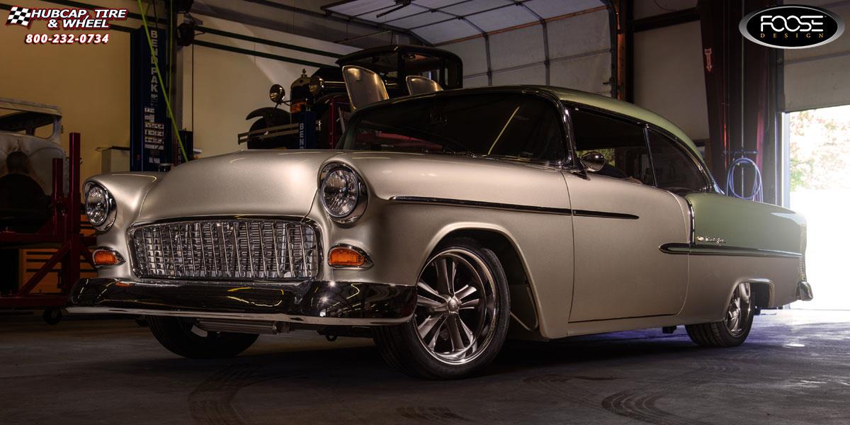 vehicle gallery/1955 chevrolet bel air foose knuckle f099 17X7  Textured Gray w/ Diamond Cut Lip wheels and rims