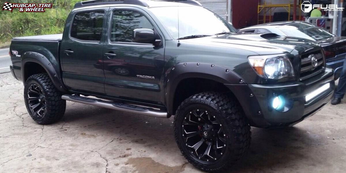 vehicle gallery/toyota tacoma fuel assault d546 20X10  Black & Milled wheels and rims