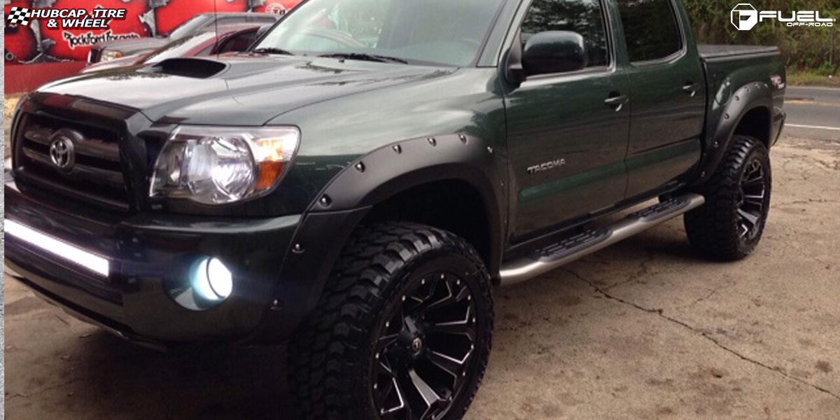 vehicle gallery/toyota tacoma fuel assault d546 20X10  Black & Milled wheels and rims